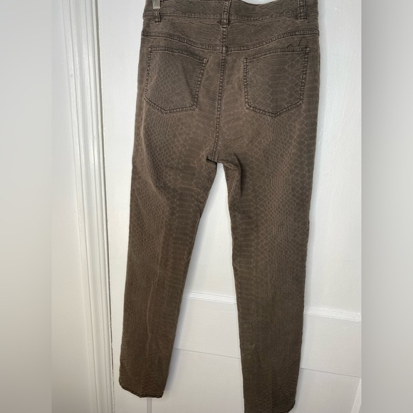 LAFAYETTE 148 New York Python Print Brown Skinny Jeans - Picture 3 of 8